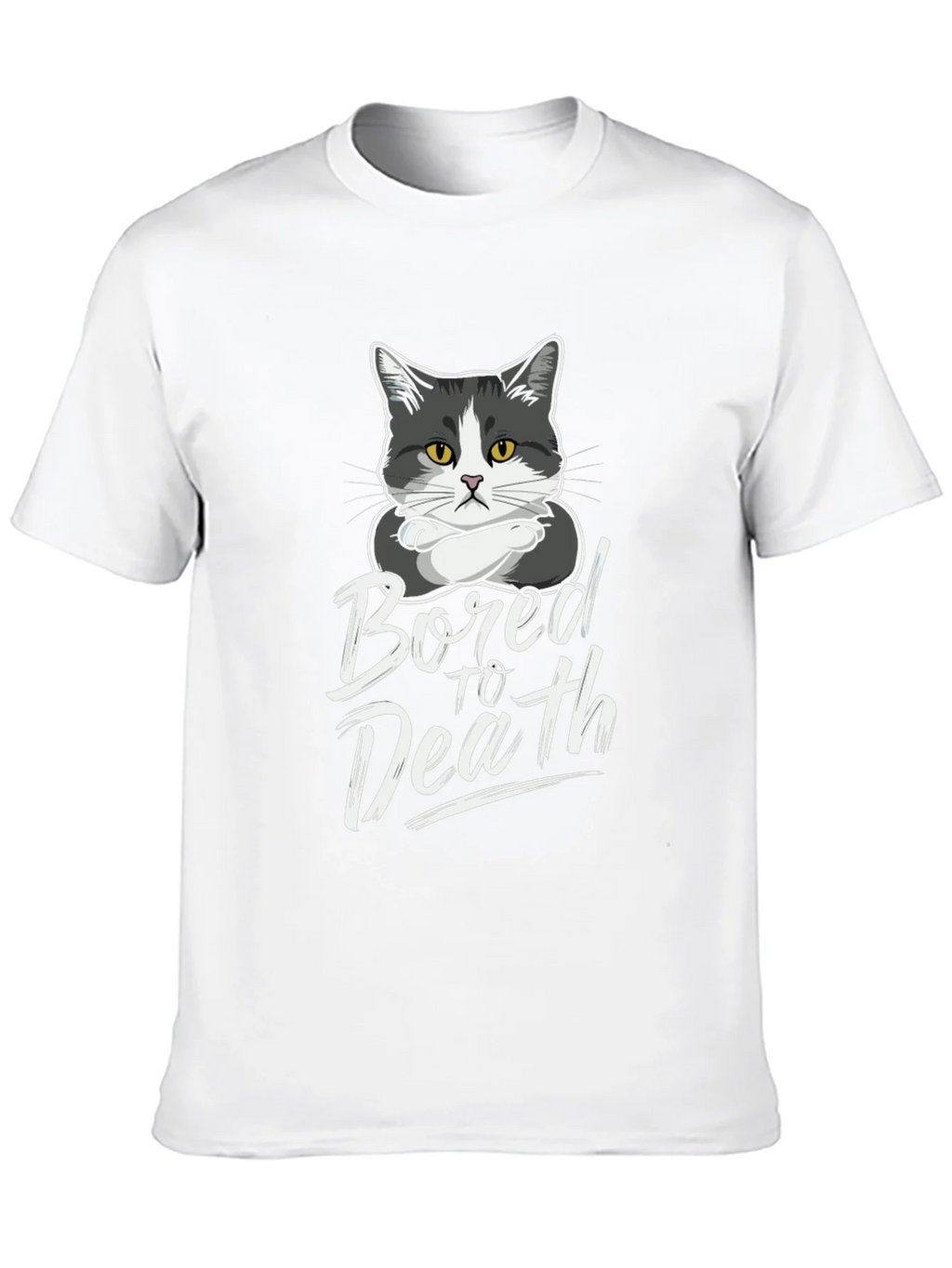 Bored to Death Cat T-Shirt - Funny Graphic Tee product image 12