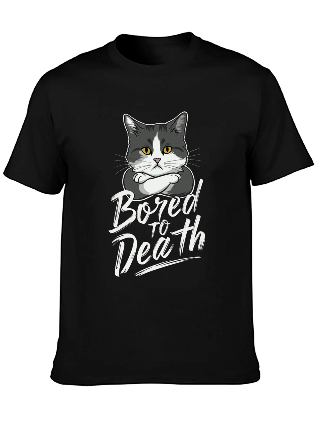 Bored to Death Cat T-Shirt - Funny Graphic Tee product image 6
