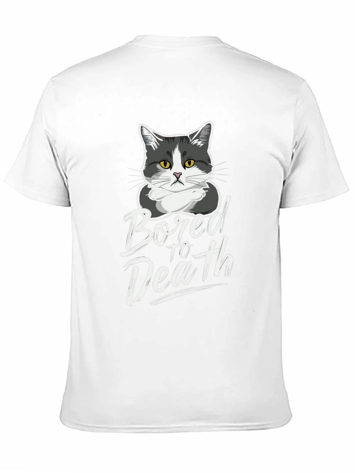 Bored to Death Cat T-Shirt - Funny Graphic Tee product image 2