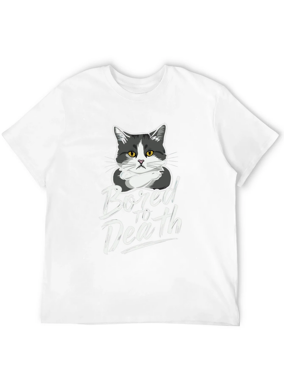 Bored to Death Cat T-Shirt - Funny Graphic Tee product image 3