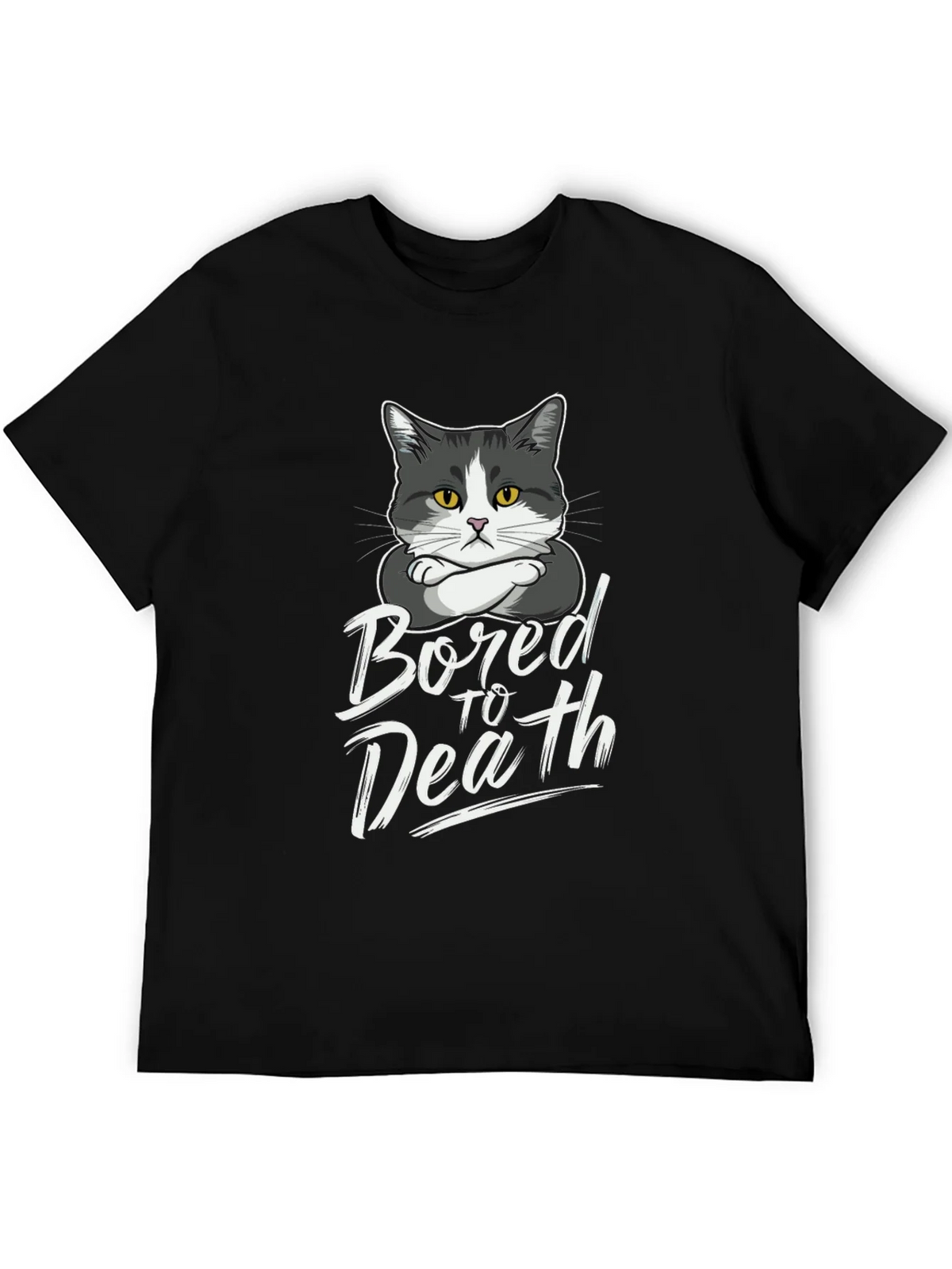 Bored to Death Cat T-Shirt - Funny Graphic Tee product image 8