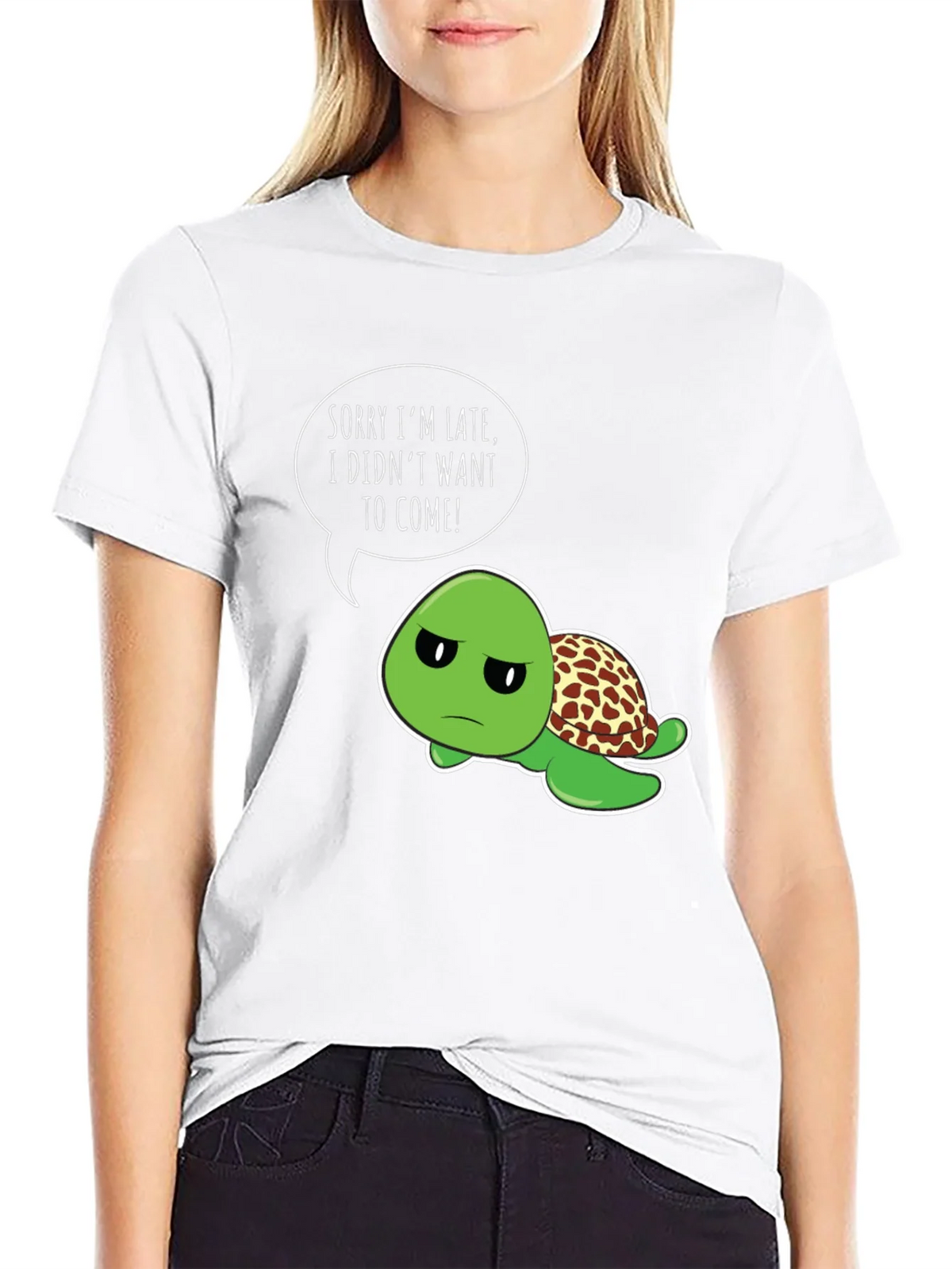Funny Turtle T-Shirt - Sorry Im Late Graphic Tee product image 11