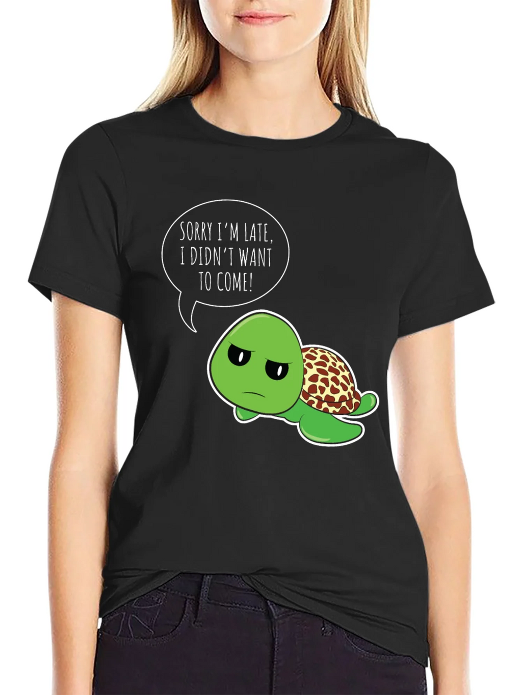 Funny Turtle T-Shirt - Sorry Im Late Graphic Tee product image 5