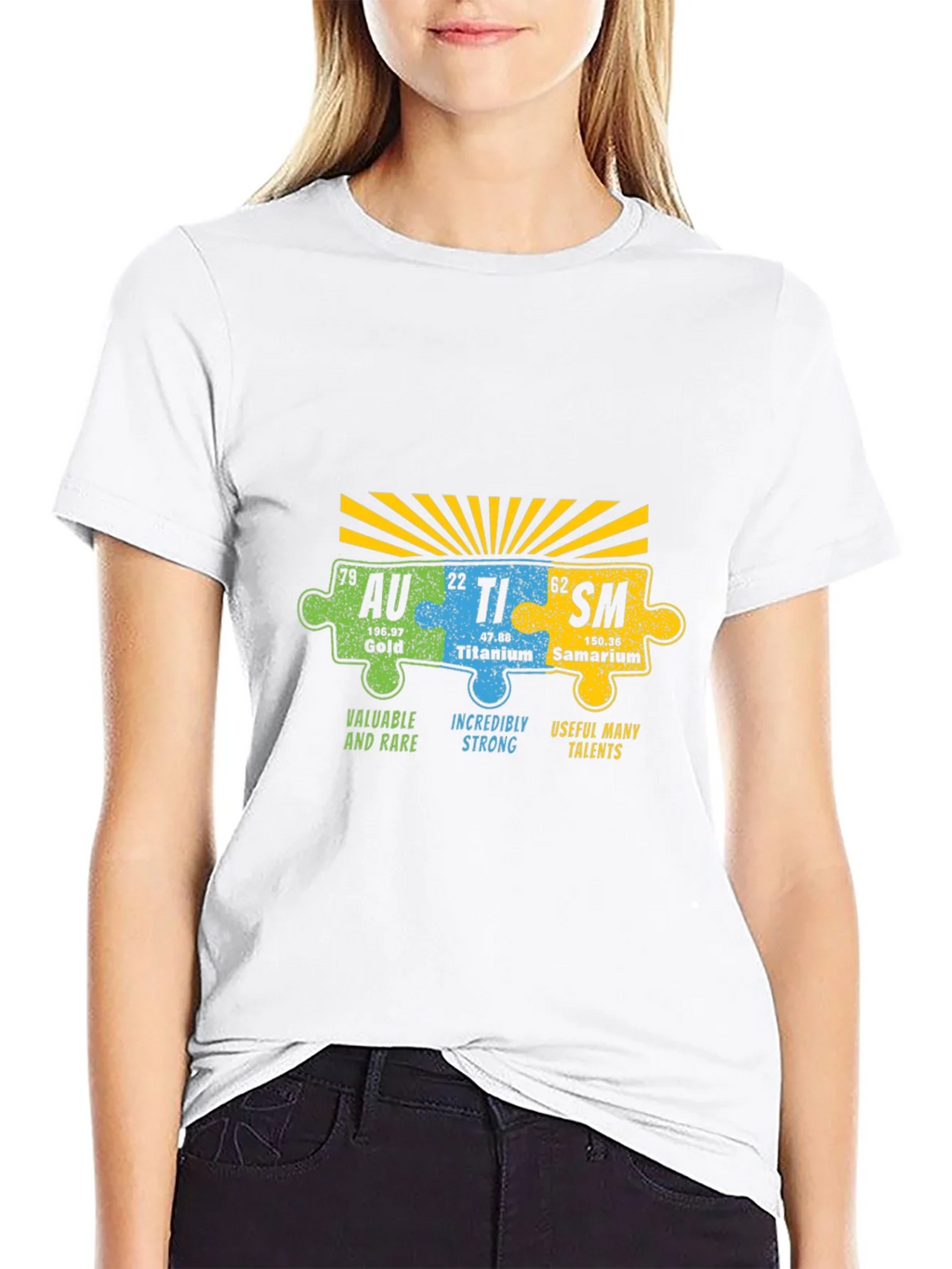 Autism Awareness Puzzle Piece Element T-Shirt product image 11