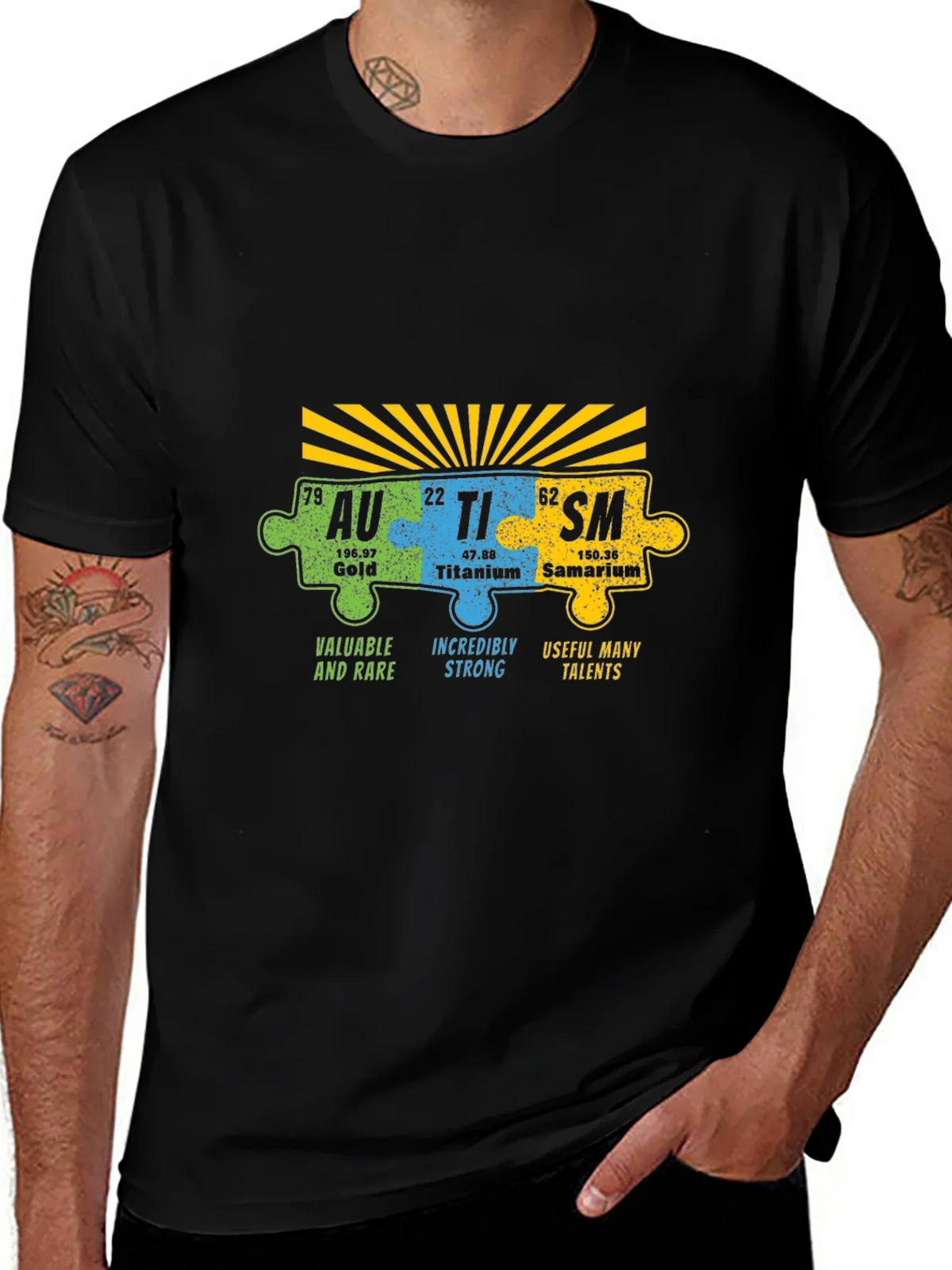 Autism Awareness Puzzle Piece Element T-Shirt product image 1