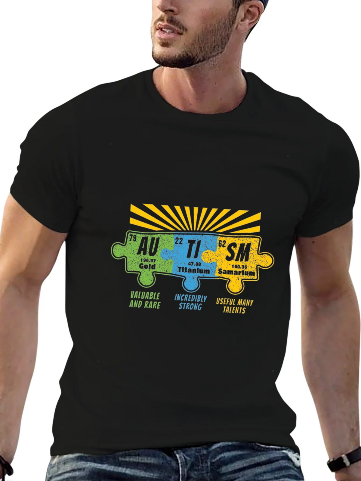 Autism Awareness Puzzle Piece Element T-Shirt product image 9