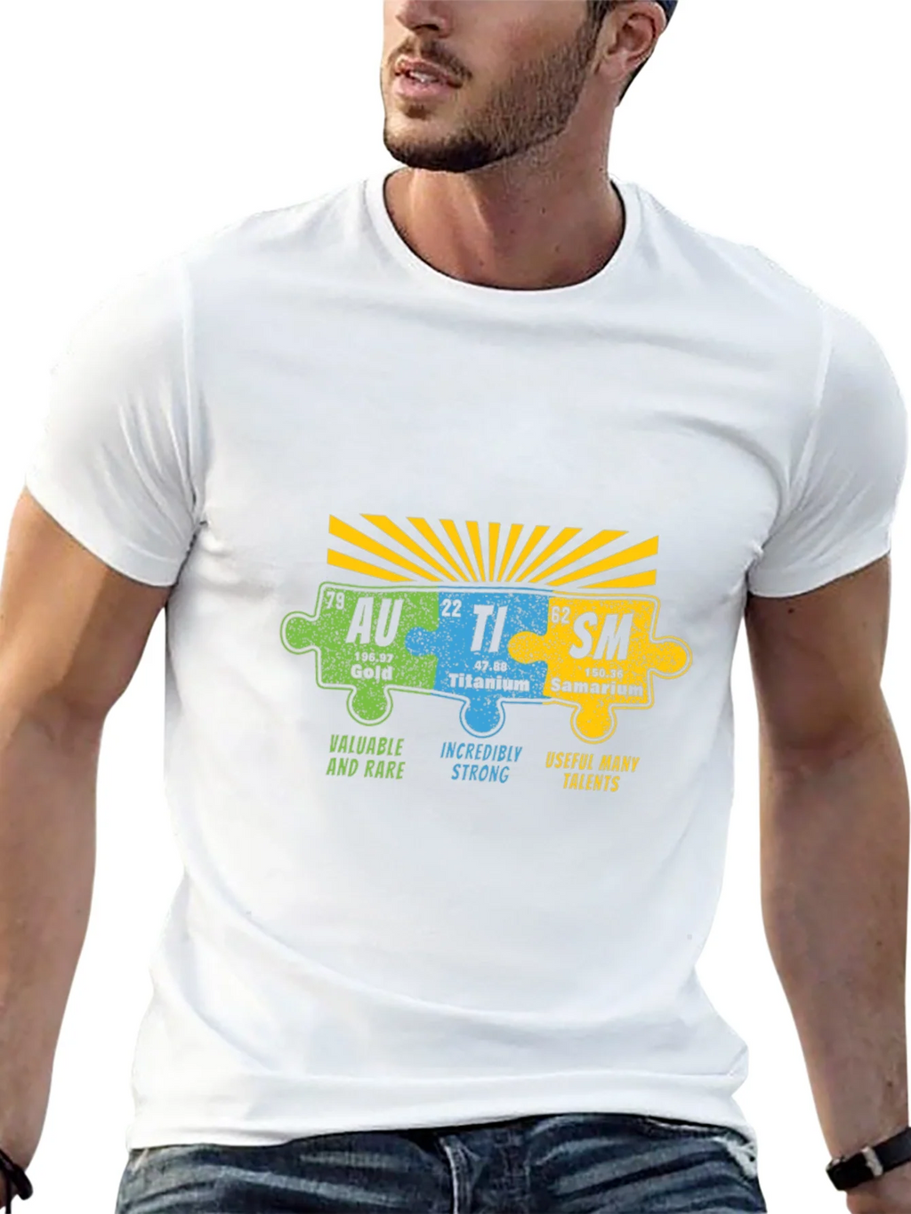 Autism Awareness Puzzle Piece Element T-Shirt product image 4