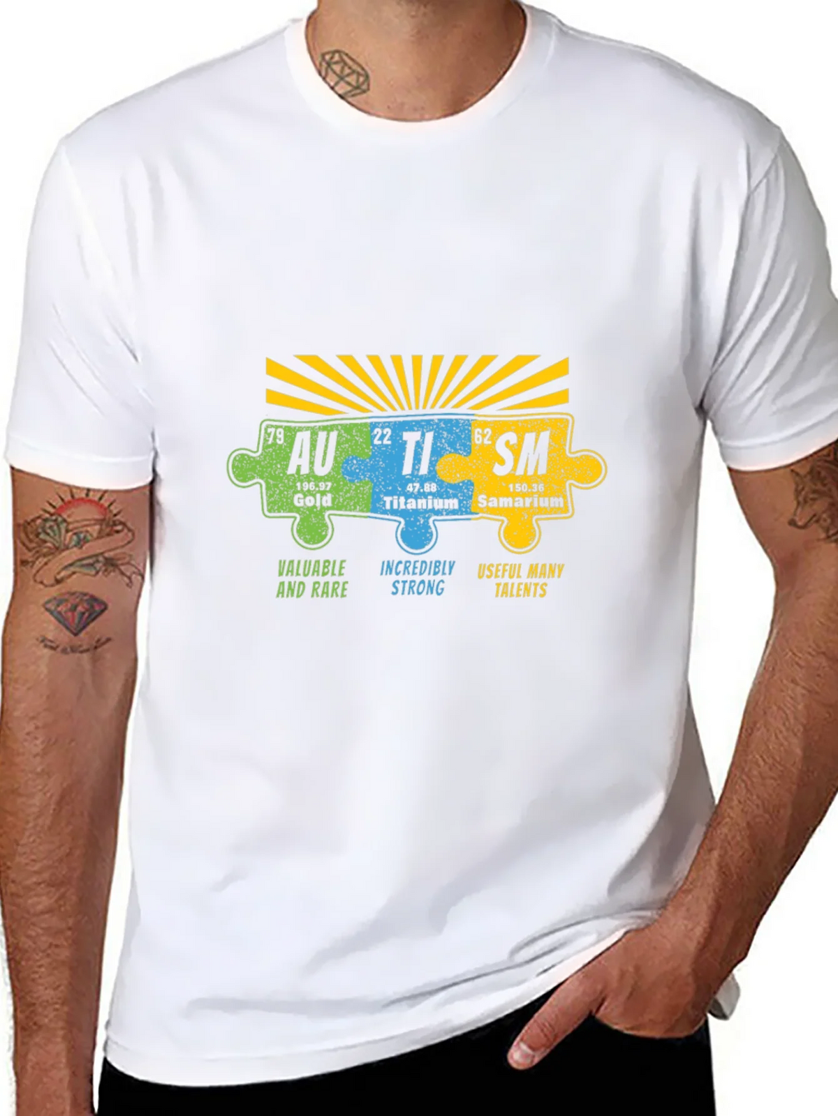 Autism Awareness Puzzle Piece Element T-Shirt product image 10