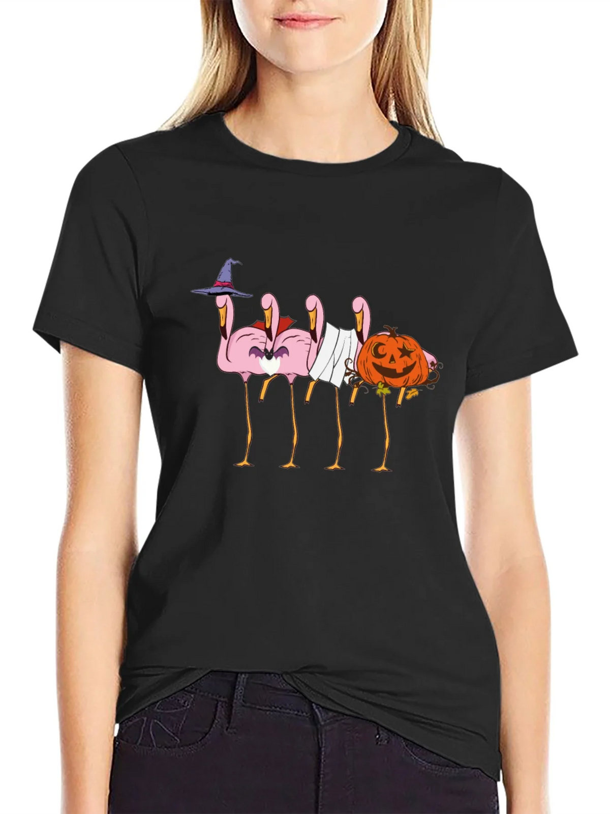 Halloween Flamingo T-Shirt - Spooky & Fun! product image 5