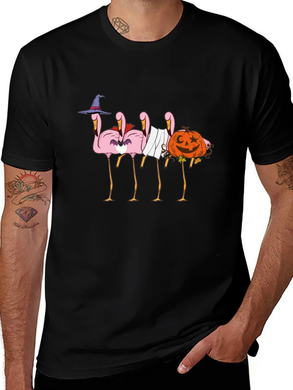 Halloween Flamingo T-Shirt - Spooky & Fun! product image 1
