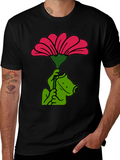 Frog with Flower Graphic T-Shirt product image 1