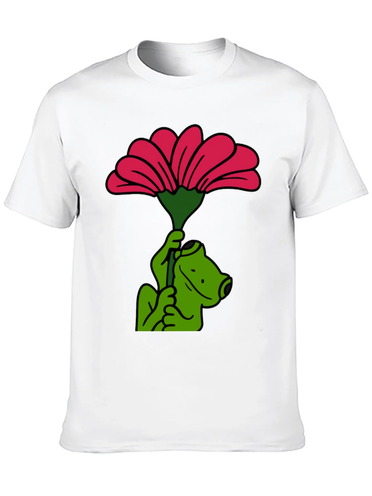 Frog with Flower Graphic T-Shirt product image 12
