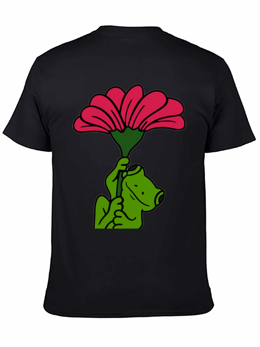 Frog with Flower Graphic T-Shirt product image 7