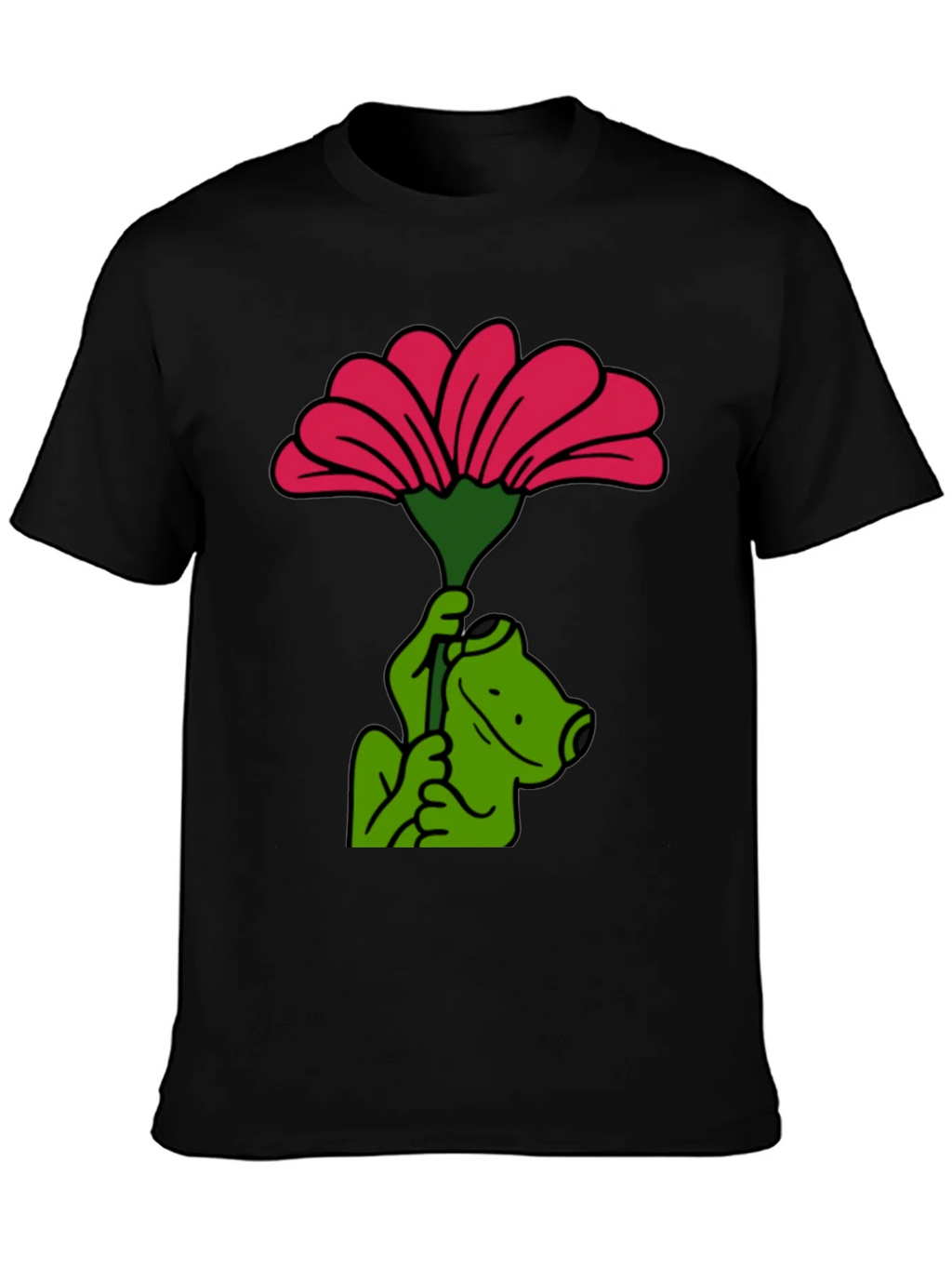 Frog with Flower Graphic T-Shirt product image 6