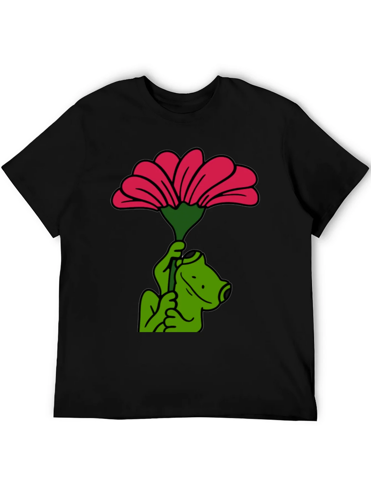 Frog with Flower Graphic T-Shirt product image 8