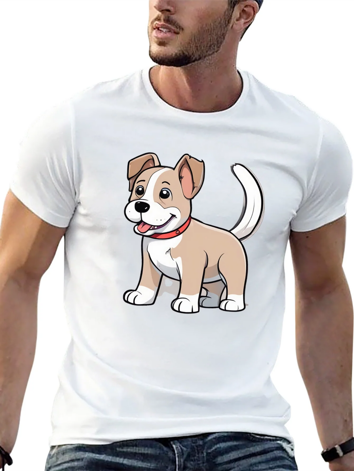 Cute Cartoon Puppy Dog Graphic T-Shirt product image 4