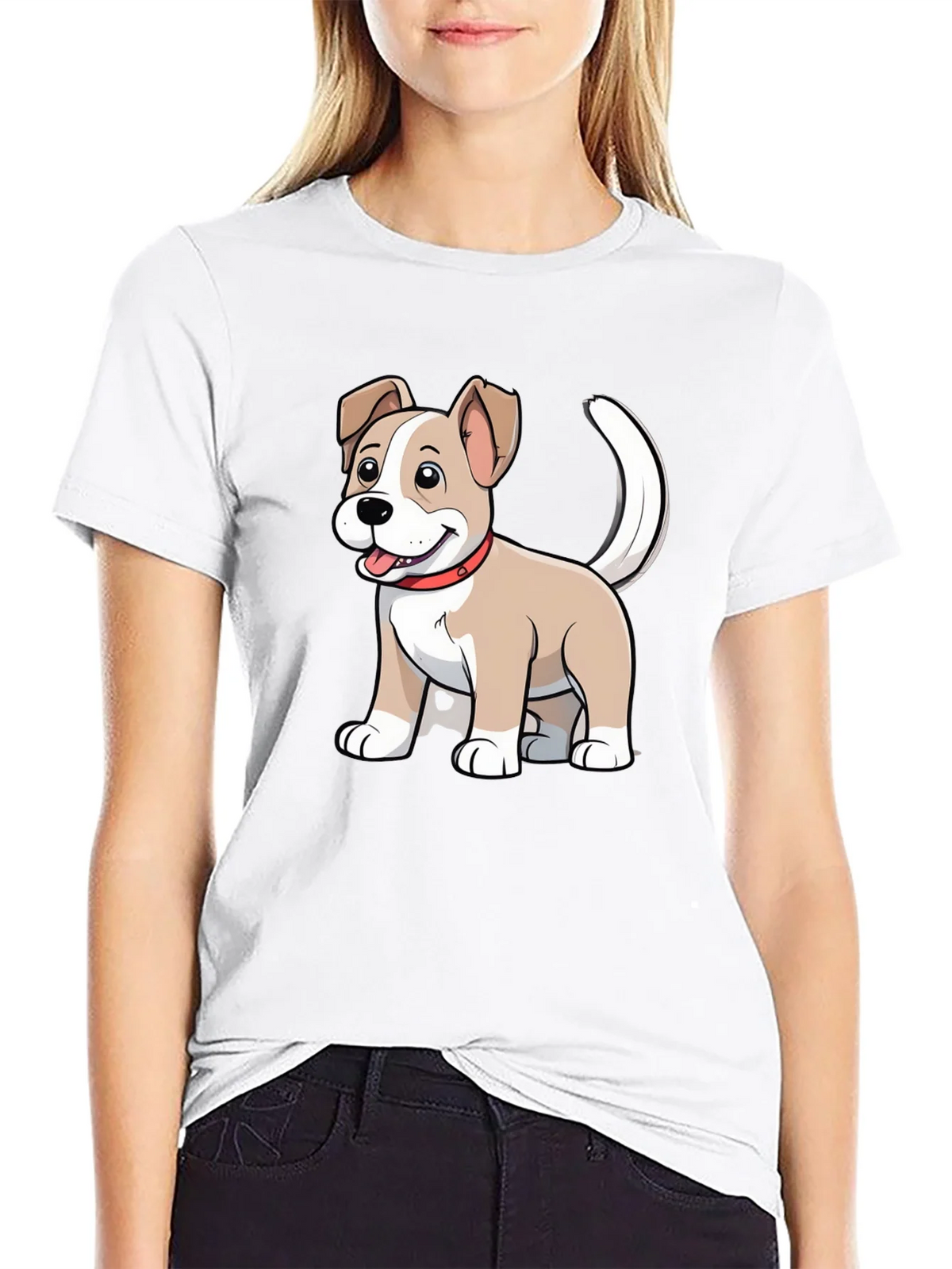 Cute Cartoon Puppy Dog Graphic T-Shirt product image 11