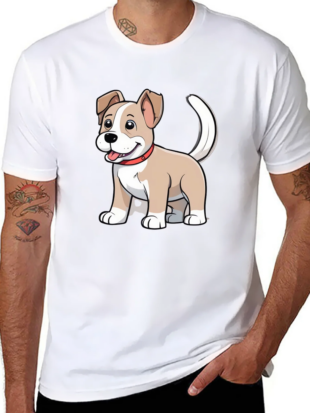 Cute Cartoon Puppy Dog Graphic T-Shirt product image 10