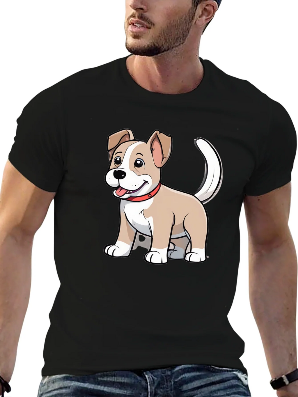 Cute Cartoon Puppy Dog Graphic T-Shirt product image 9