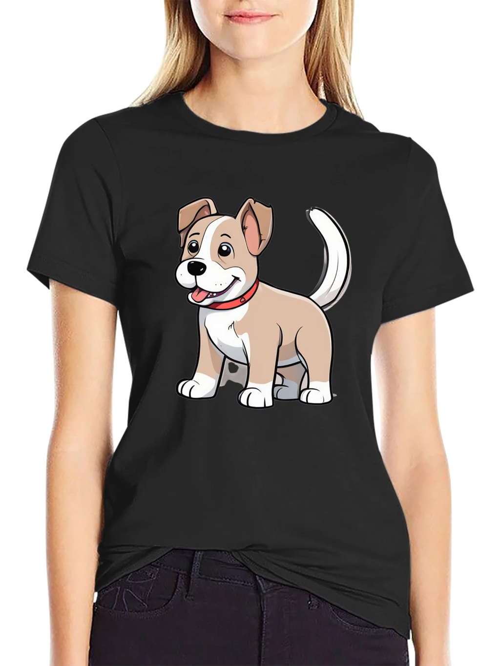 Cute Cartoon Puppy Dog Graphic T-Shirt product image 5