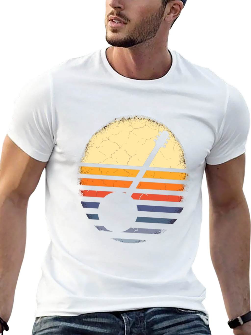 Vintage Banjo Sunset Graphic Tee product image 4