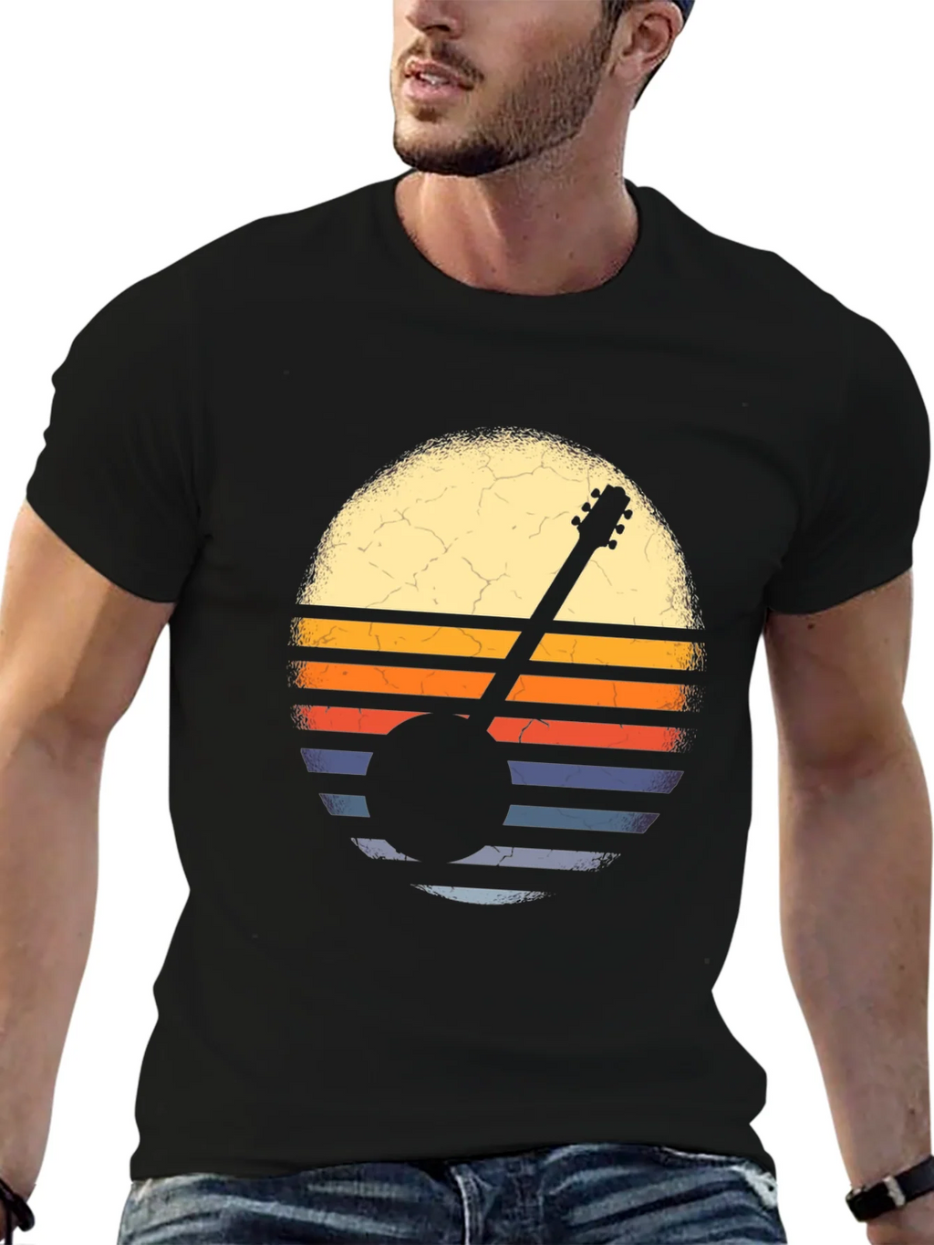 Vintage Banjo Sunset Graphic Tee product image 9