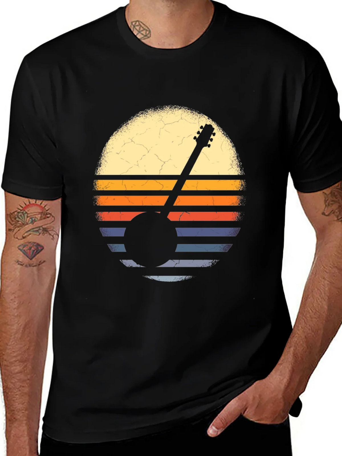 Vintage Banjo Sunset Graphic Tee product image 1