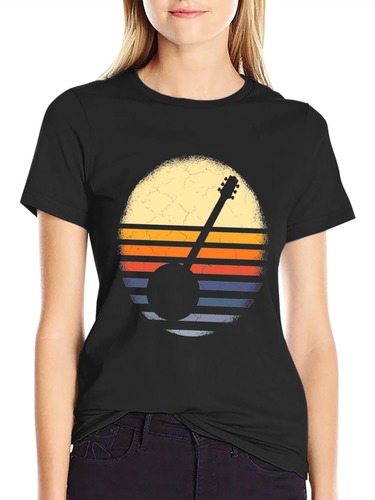 Vintage Banjo Sunset Graphic Tee product image 5