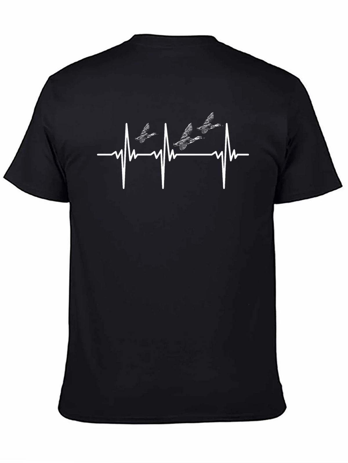 Duck Heartbeat T-Shirt - Black Cotton Tee product image 7