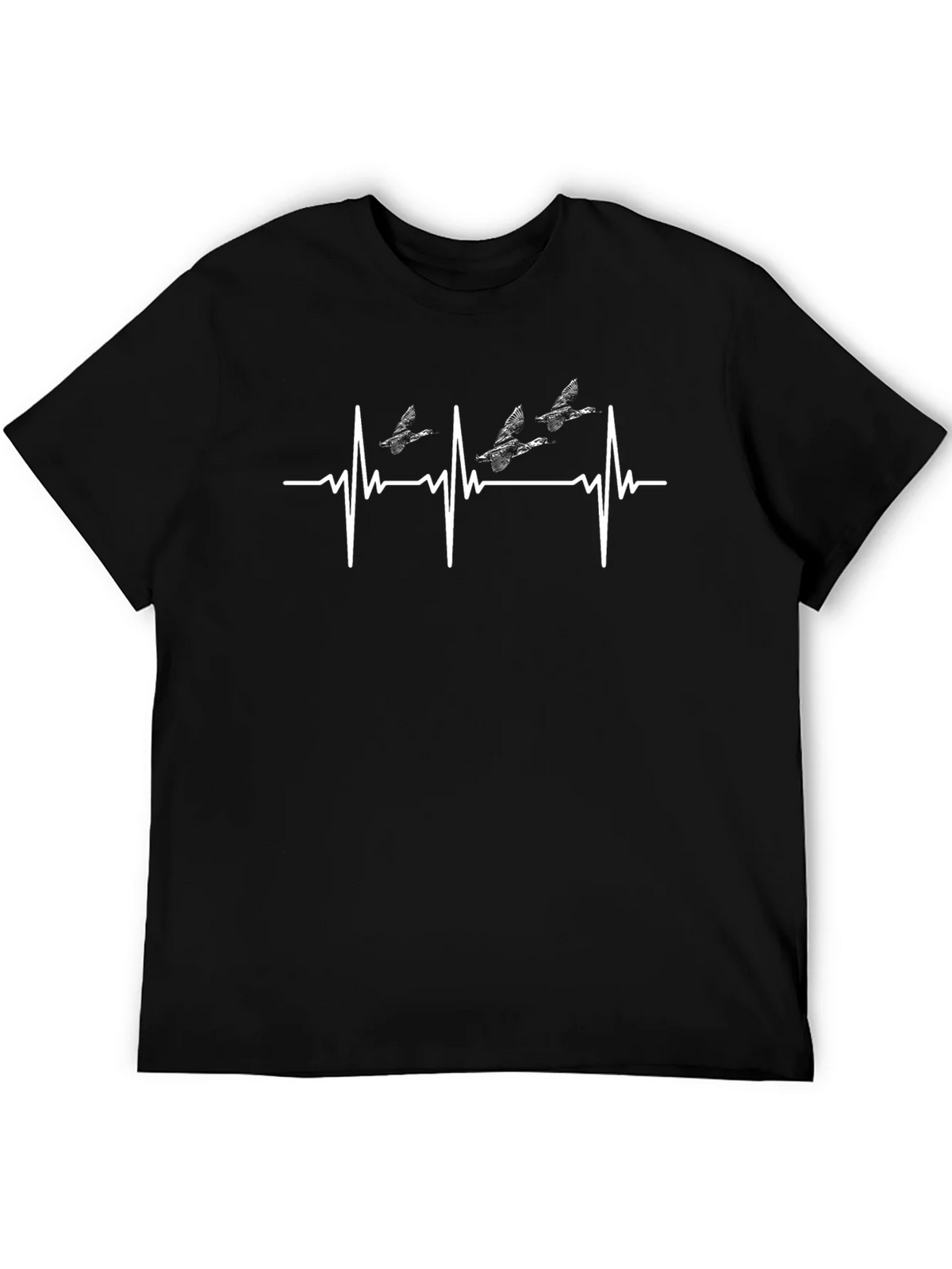 Duck Heartbeat T-Shirt - Black Cotton Tee product image 8