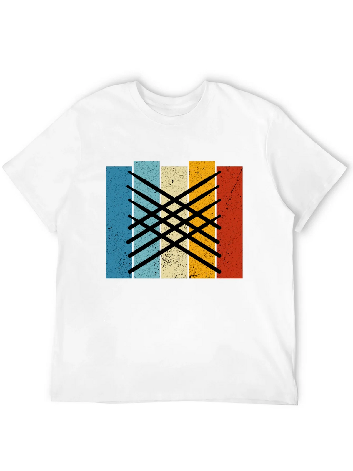 Retro Drumsticks Graphic Tee - Musician T-Shirt product image 1