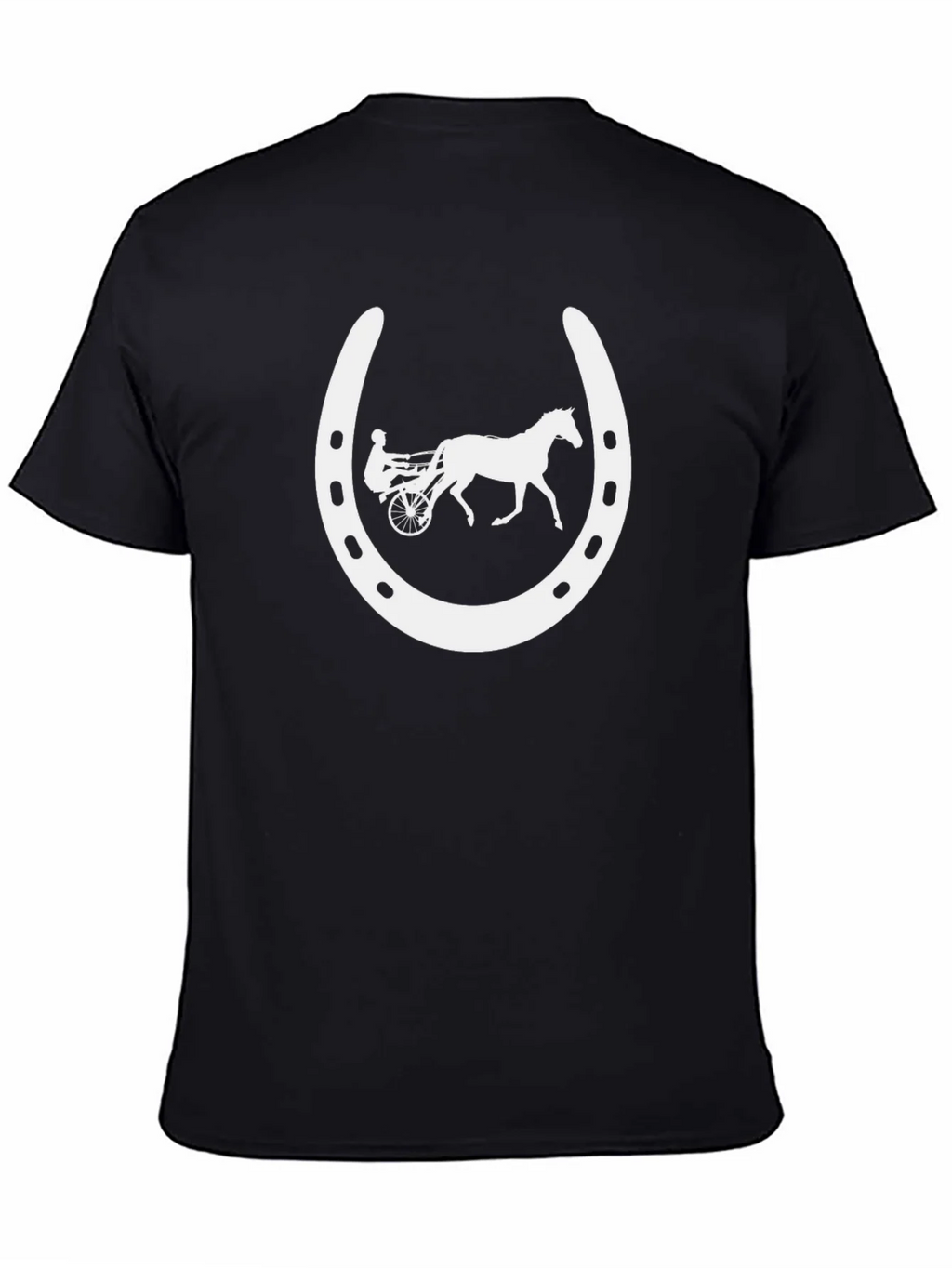 Horse Racing Horseshoe Black T-Shirt product image 7