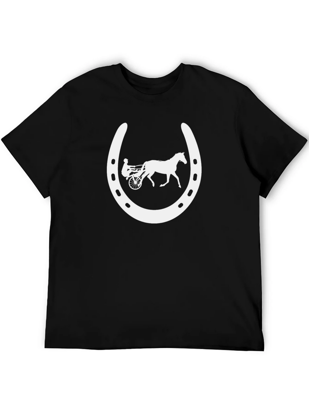 Horse Racing Horseshoe Black T-Shirt product image 8