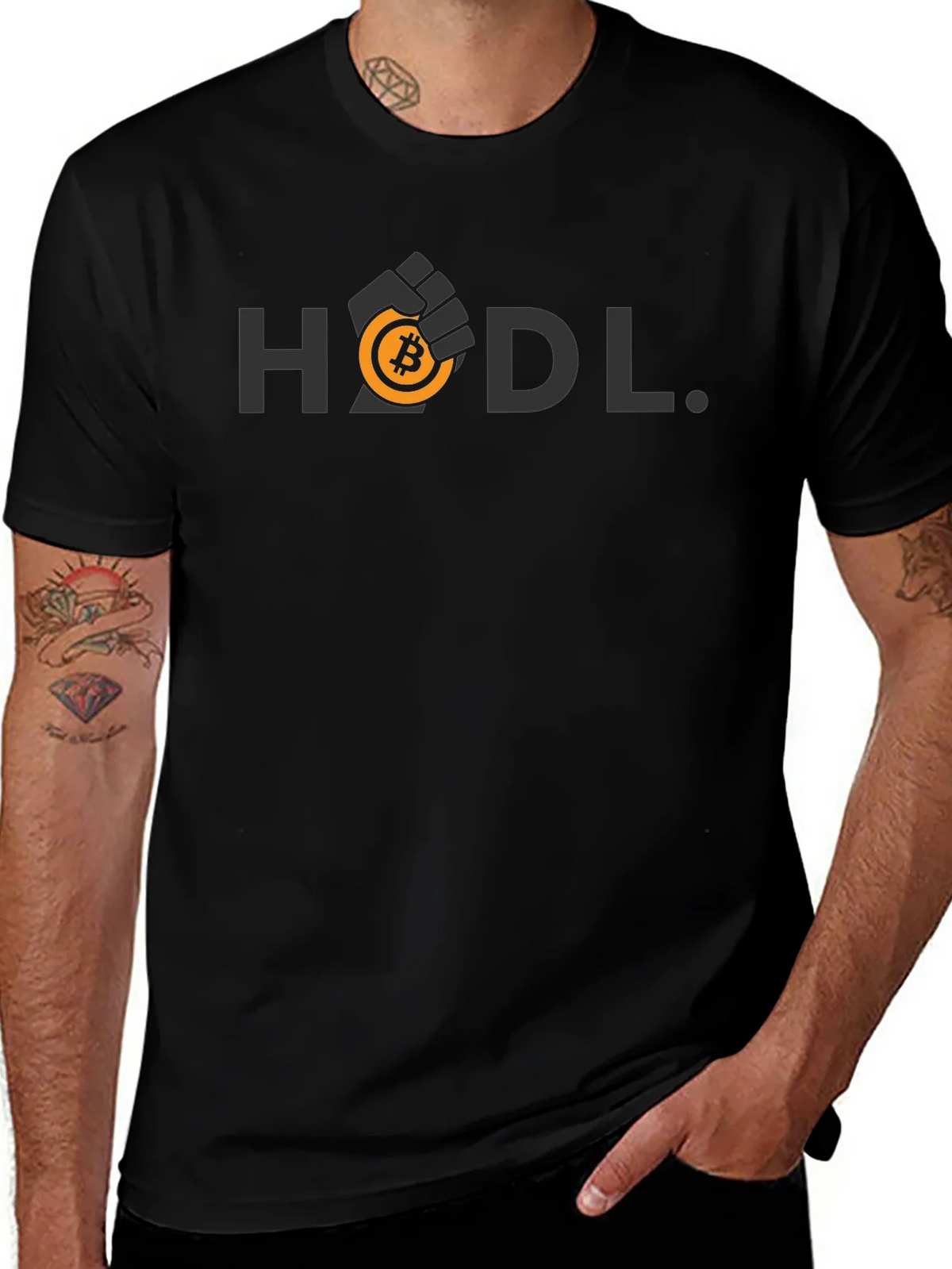 HODL Bitcoin Crypto Black T-Shirt product image 1