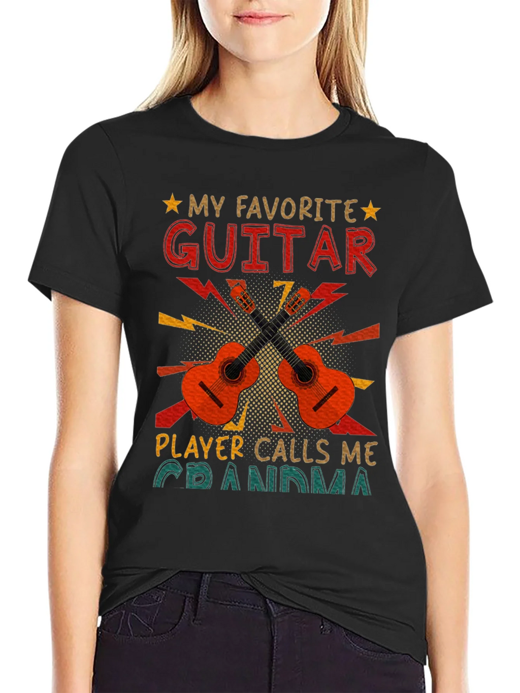 My Favorite Guitar Player Calls Me Grandma T-Shirt product image 5