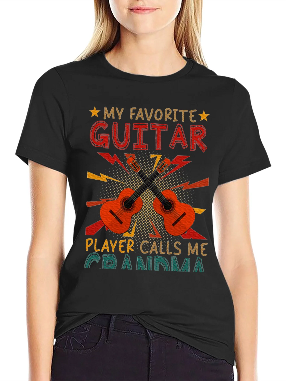 My Favorite Guitar Player Calls Me Grandma T-Shirt product image 5