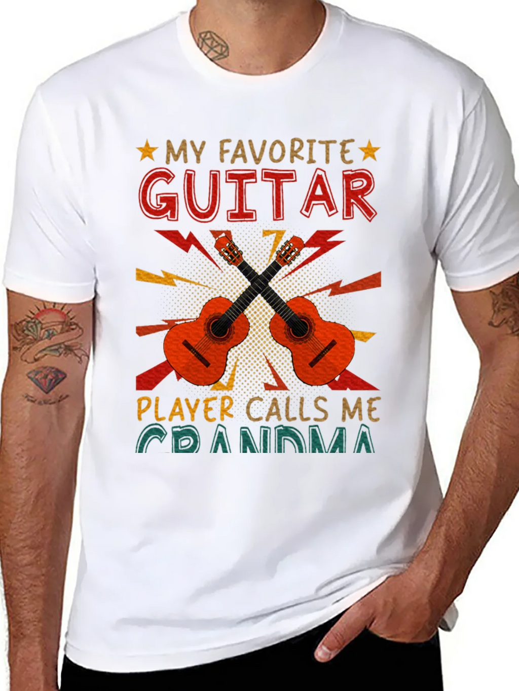 My Favorite Guitar Player Calls Me Grandma T-Shirt product image 10