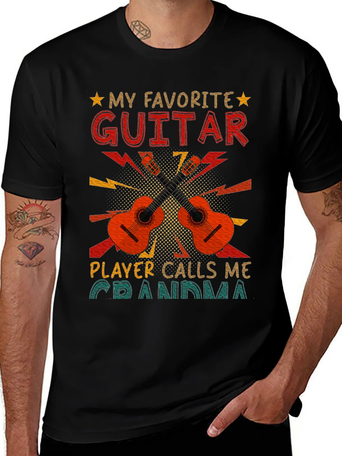 My Favorite Guitar Player Calls Me Grandma T-Shirt product image 1
