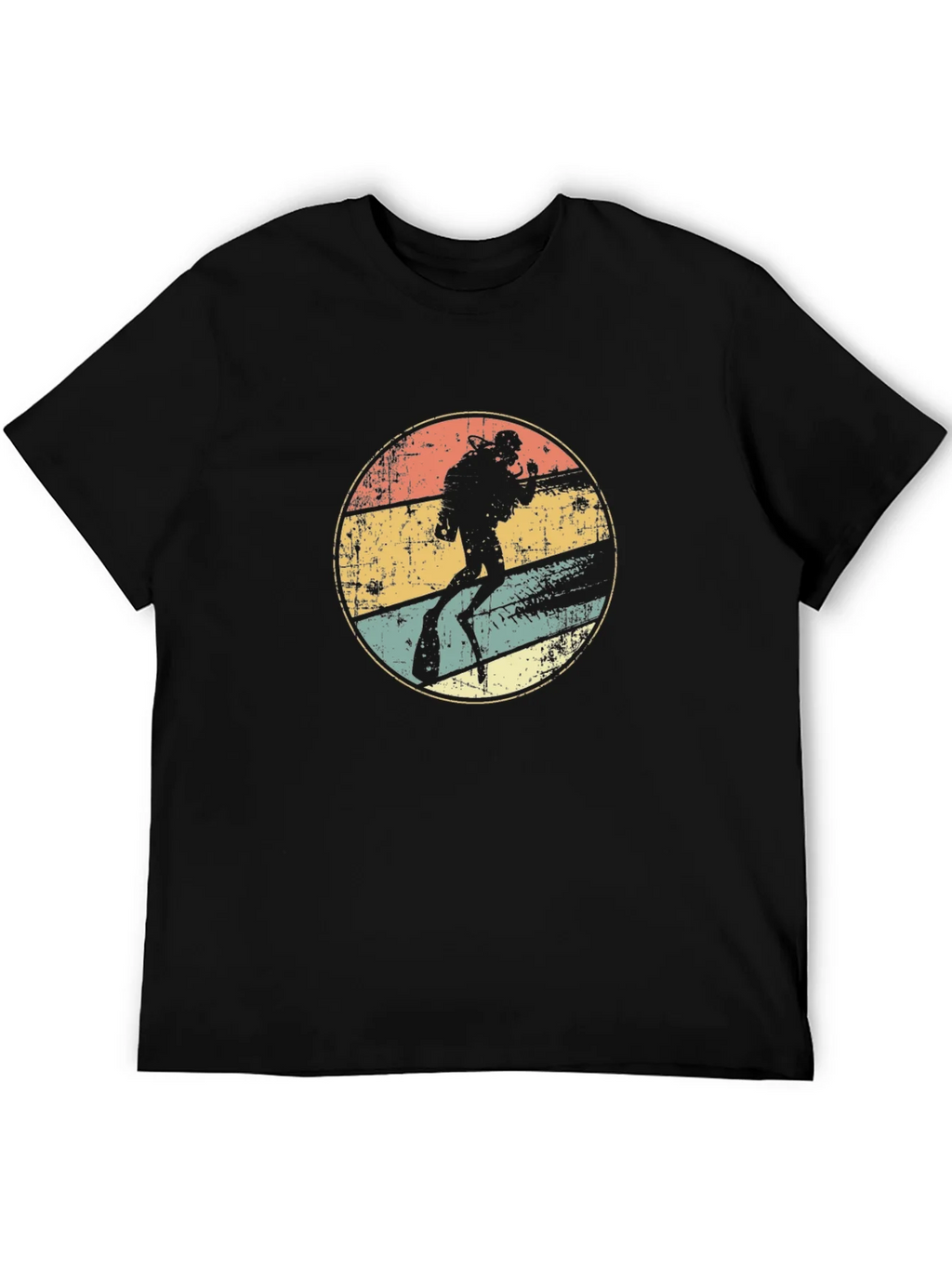 Diver Silhouette Retro Graphic T-Shirt product image 8