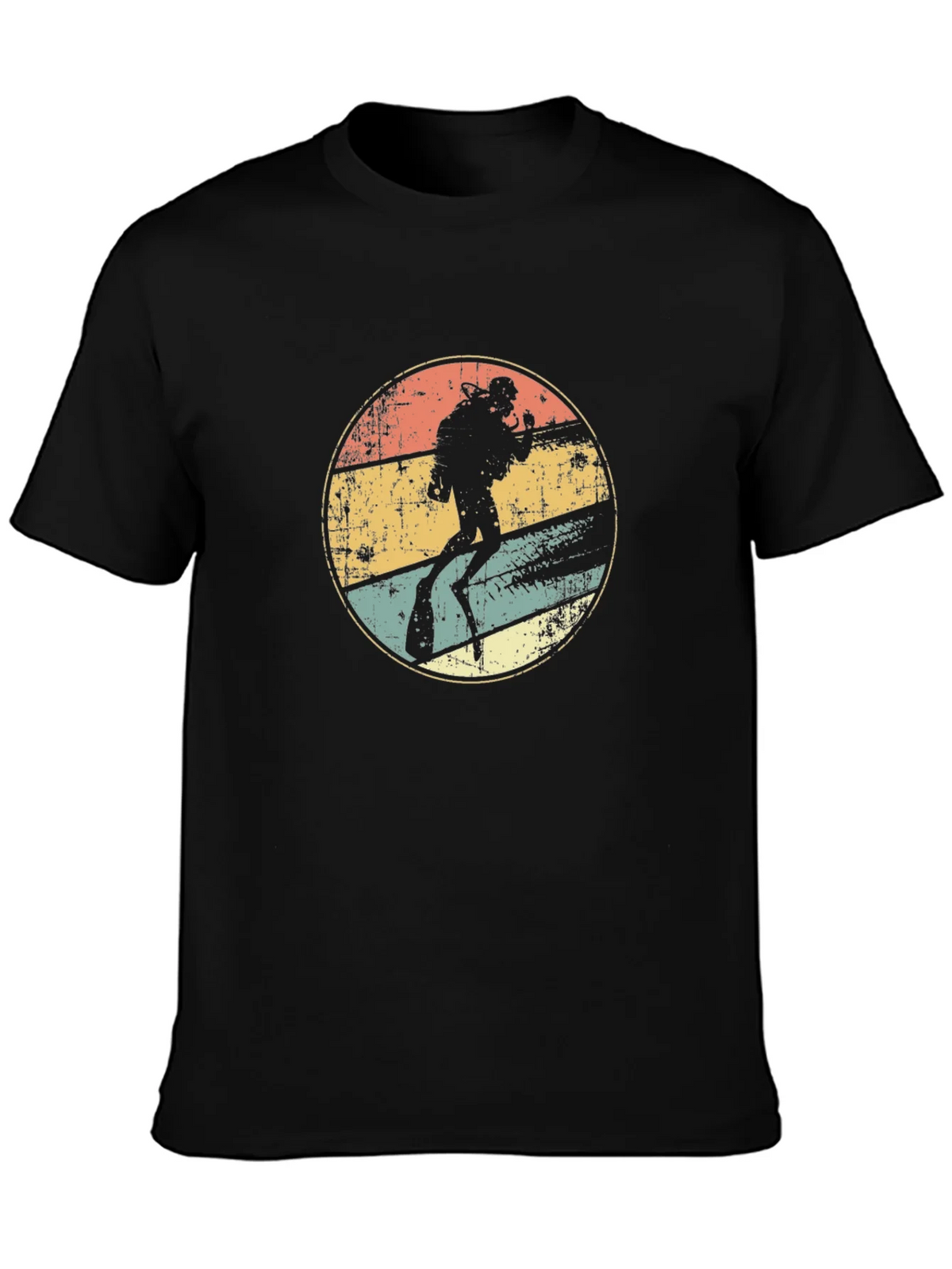 Diver Silhouette Retro Graphic T-Shirt product image 6