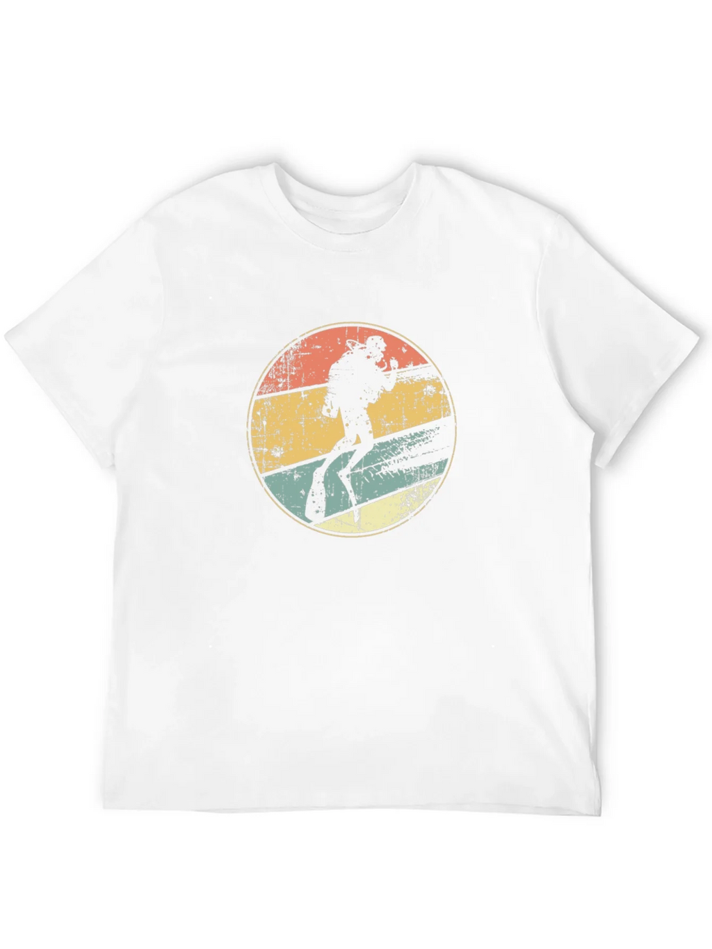 Diver Silhouette Retro Graphic T-Shirt product image 3