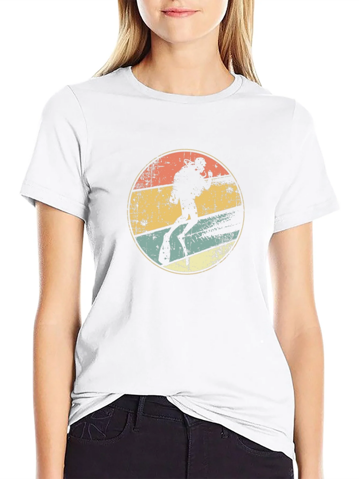 Diver Silhouette Retro Graphic T-Shirt product image 11