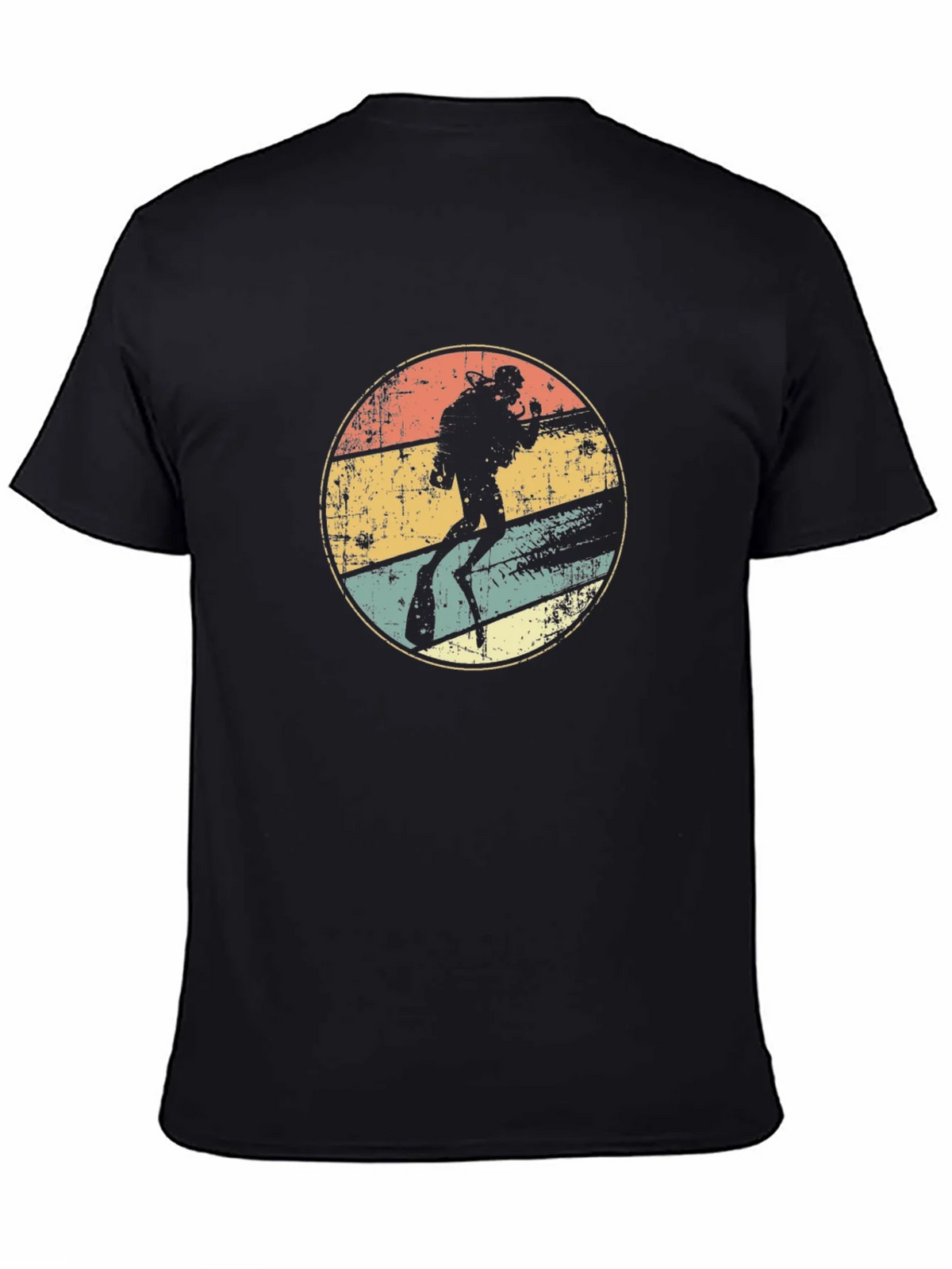Diver Silhouette Retro Graphic T-Shirt product image 7