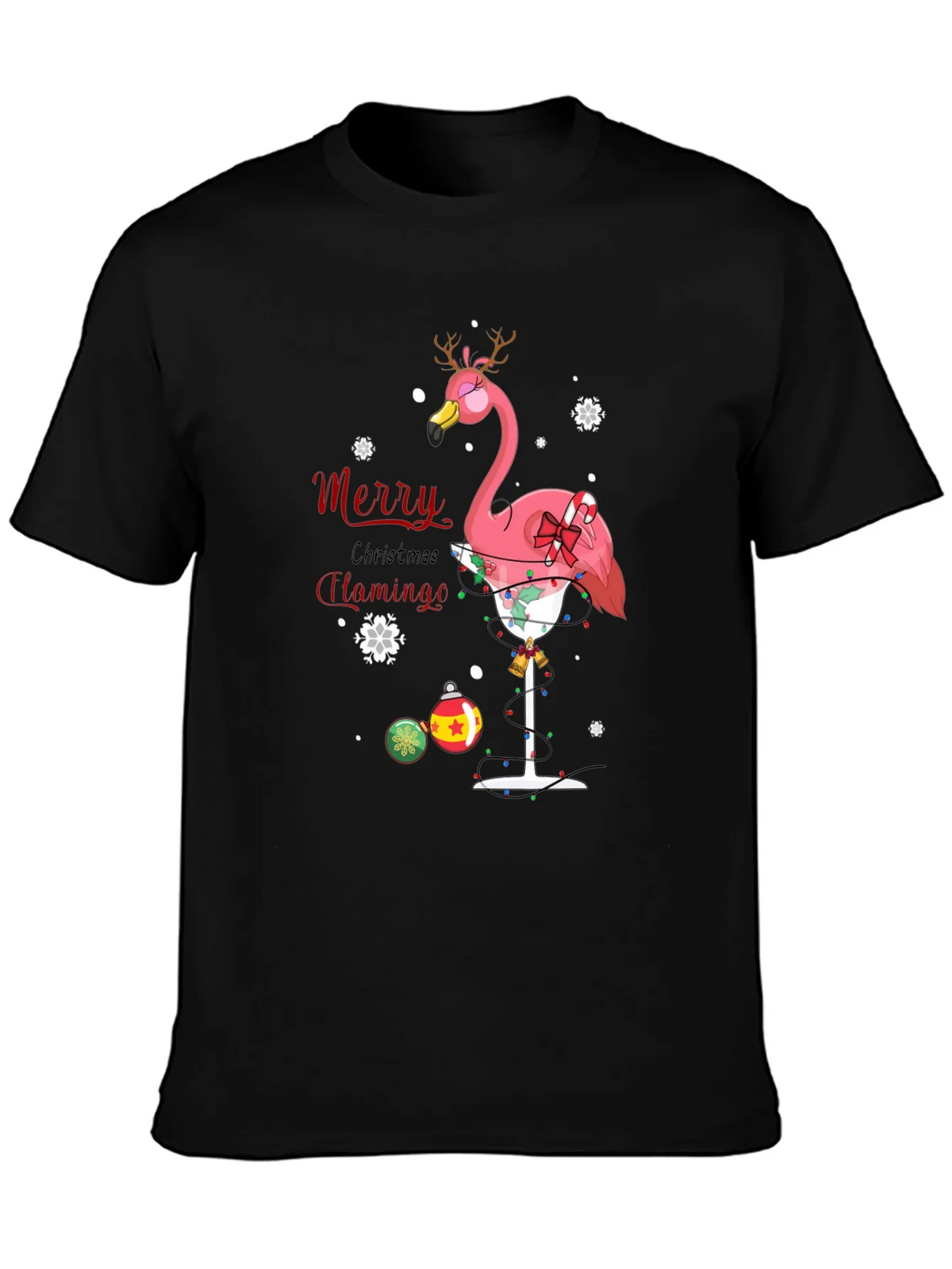 Merry Christmas Flamingo T-Shirt product image 6