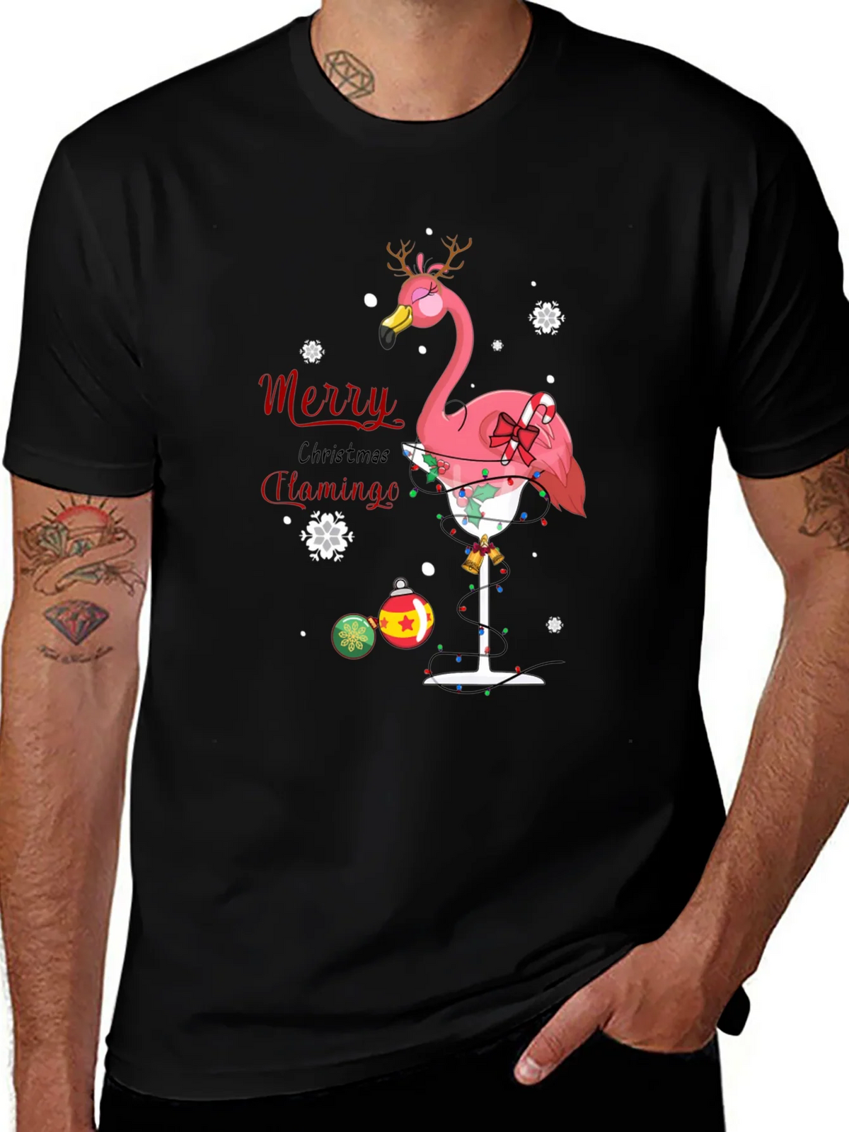 Merry Christmas Flamingo T-Shirt product image 1