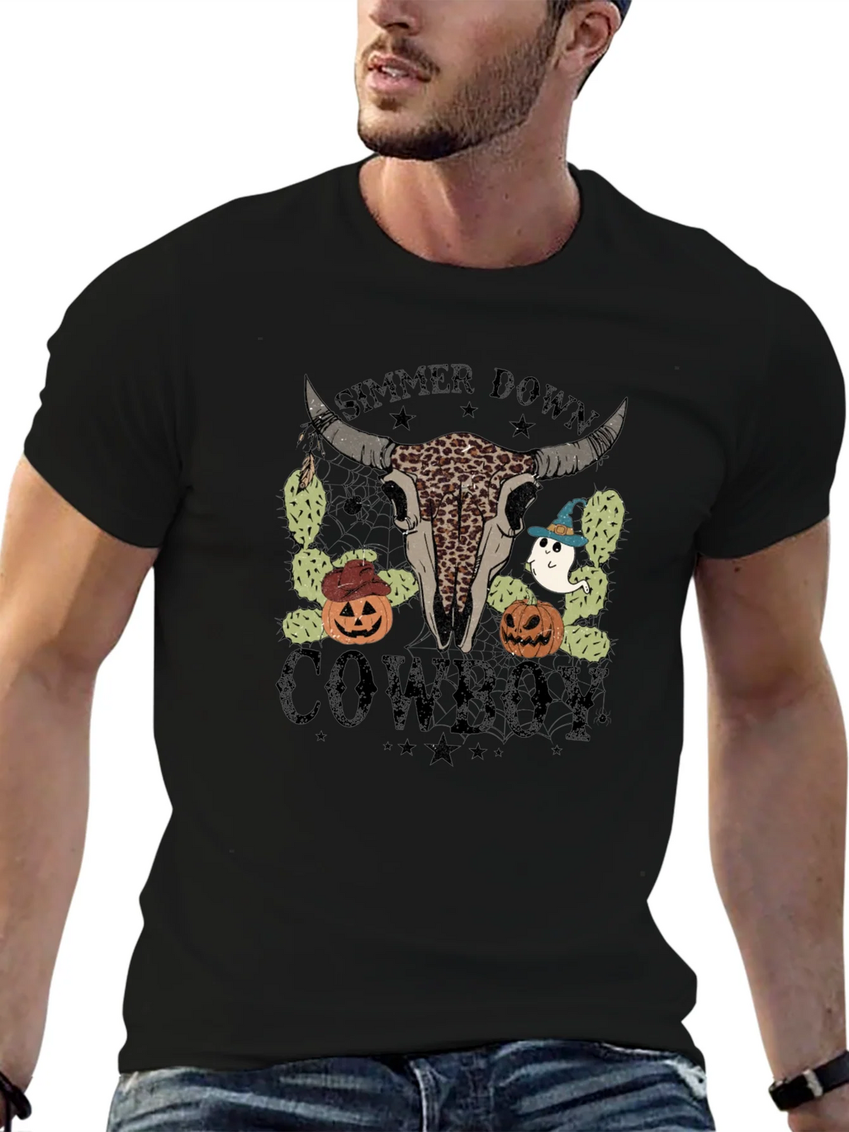 Simmer Down Cowboy Halloween T-Shirt product image 9