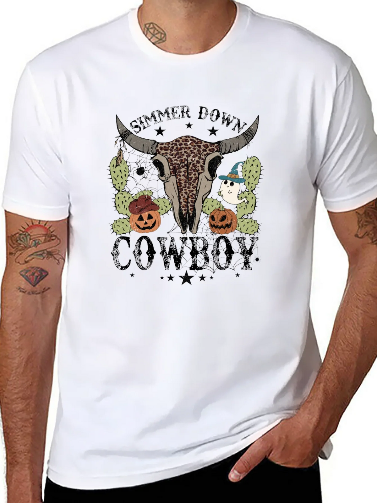 Simmer Down Cowboy Halloween T-Shirt product image 10