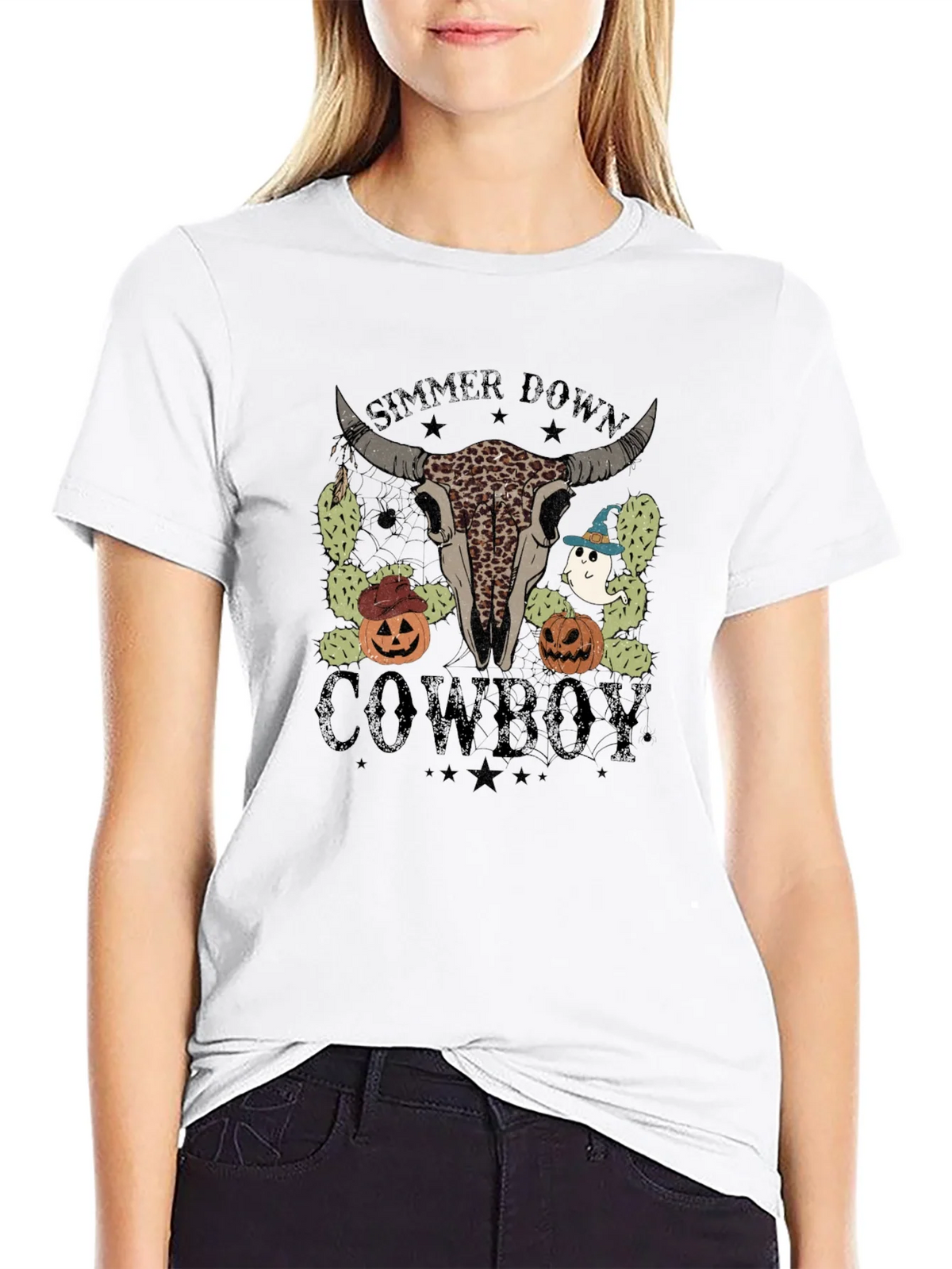 Simmer Down Cowboy Halloween T-Shirt product image 11