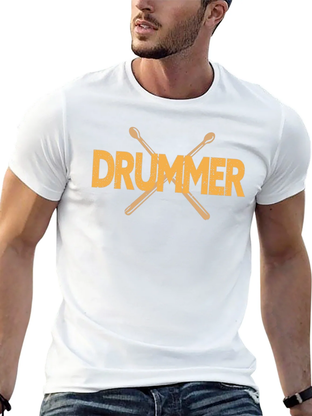 Drummer T-Shirt - Crossed Drumsticks Graphic Tee product image 4