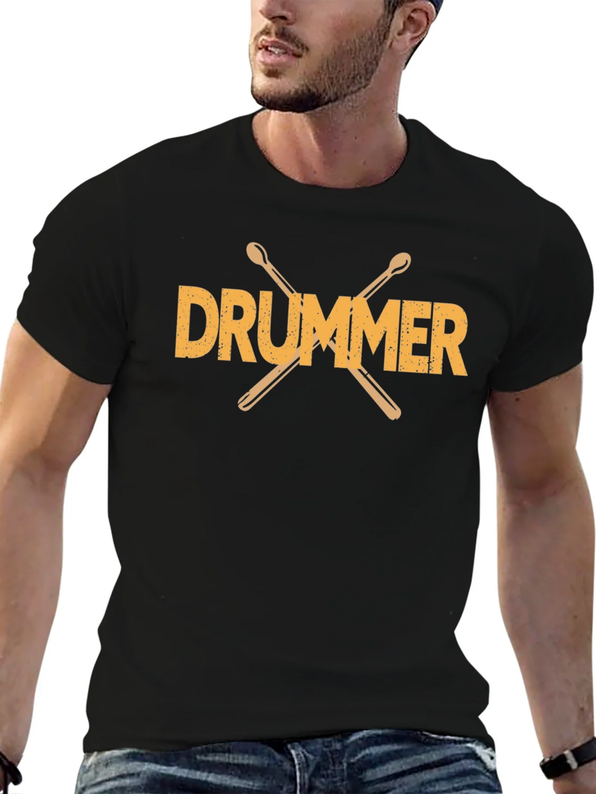 Drummer T-Shirt - Crossed Drumsticks Graphic Tee product image 9